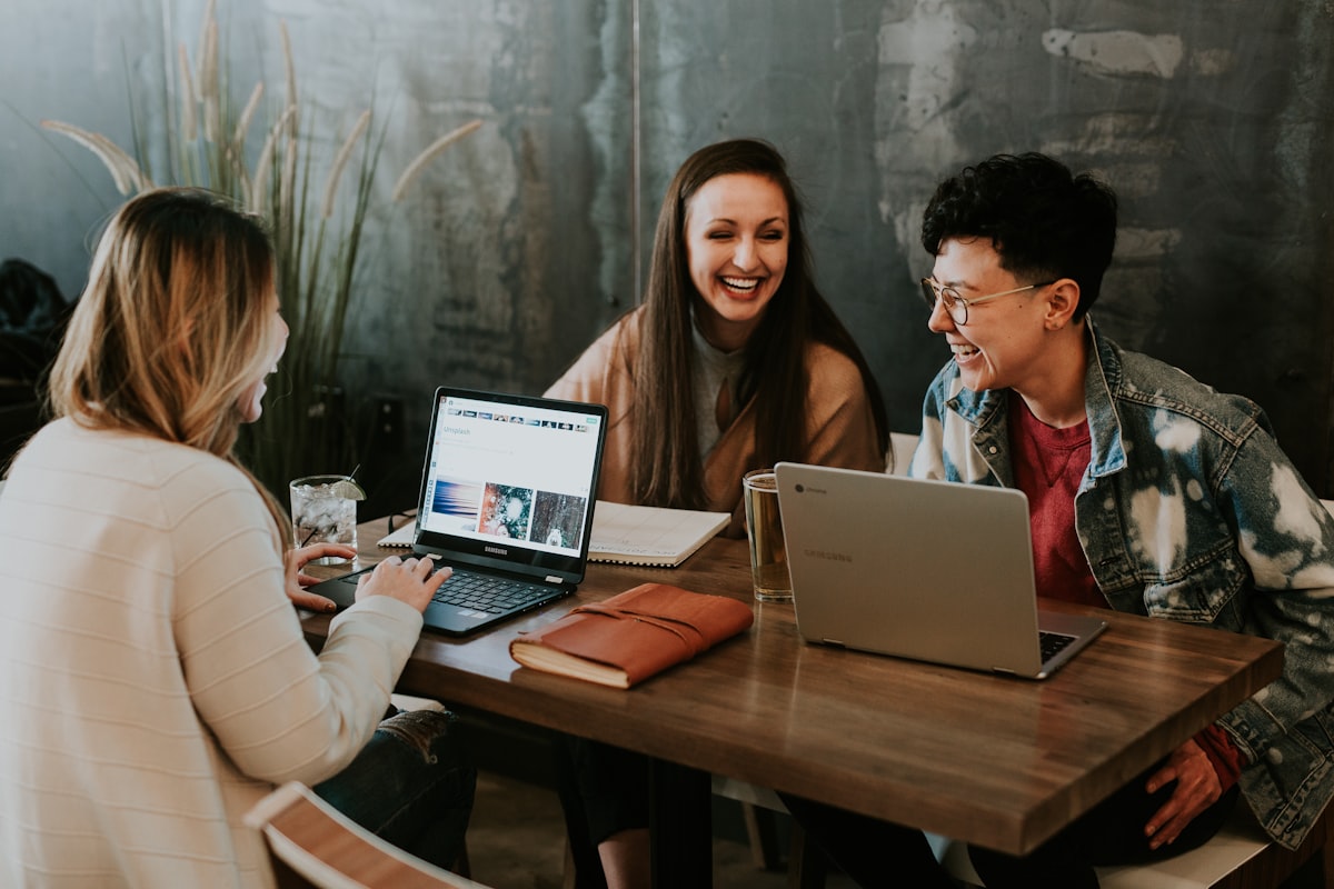 Professional team collaborating on AI solutions